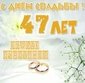 Скачать бесплатно Картинка на 47 лет свадьбы на сайте WishesCards.ru