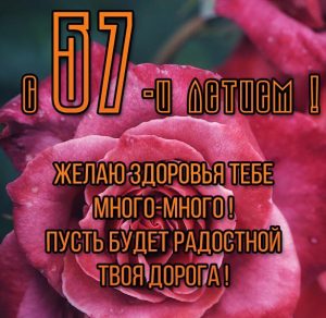 Скачать бесплатно Картинка на 57 лет на сайте WishesCards.ru
