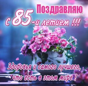 Скачать бесплатно Картинка на 85 лет женщине на сайте WishesCards.ru