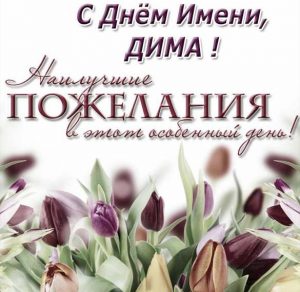 Скачать бесплатно Картинка на день имени Дима на сайте WishesCards.ru