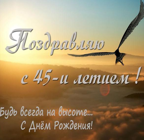 Скачать бесплатно Картинка на день рождения на 45 лет на сайте WishesCards.ru