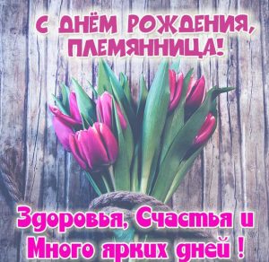 Скачать бесплатно Картинка на день рождения племяннице на сайте WishesCards.ru