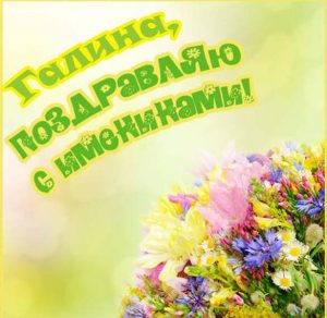 Скачать бесплатно Картинка на именины для Галины на сайте WishesCards.ru