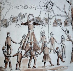 Скачать бесплатно Картинка на Масленицу карандашом на сайте WishesCards.ru