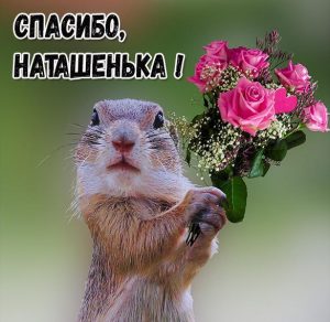 Скачать бесплатно Картинка Наташенька спасибо на сайте WishesCards.ru