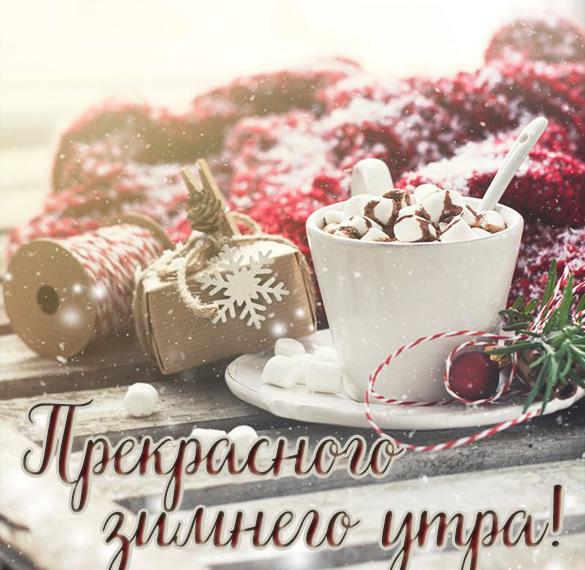 Скачать бесплатно Картинка прекрасного зимнего утра и дня красивая на сайте WishesCards.ru