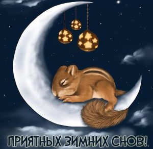 Скачать бесплатно Картинка приятных зимних снов на сайте WishesCards.ru