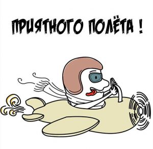 Скачать бесплатно Картинка приятного полета прикольная на сайте WishesCards.ru