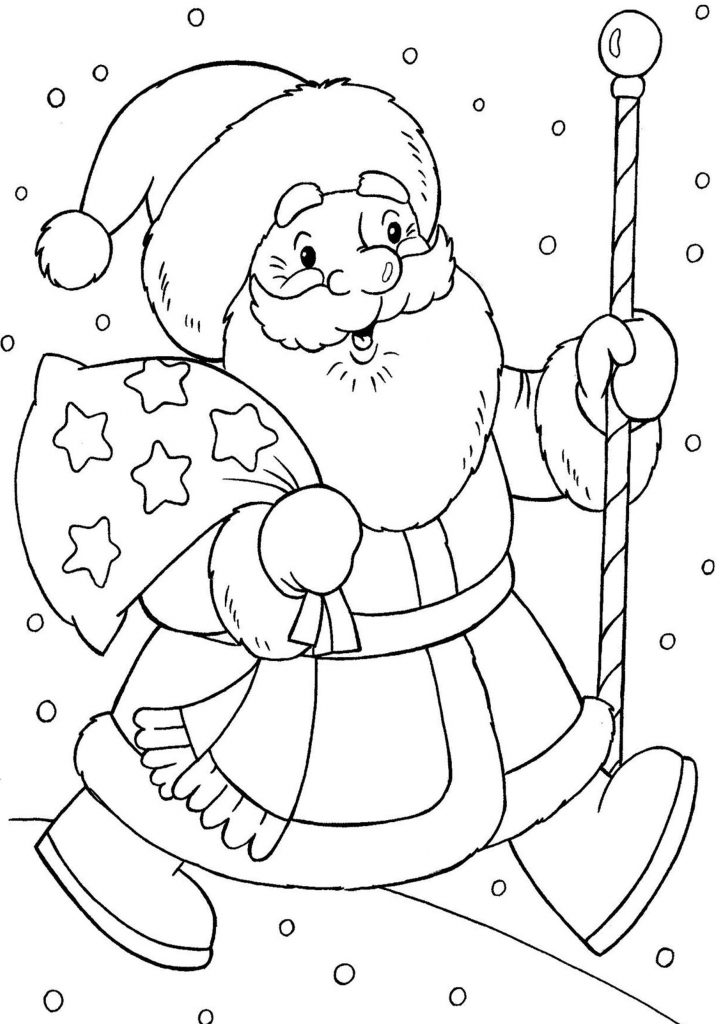 Скачать бесплатно Картинка раскраска для детей на Новый год на сайте WishesCards.ru