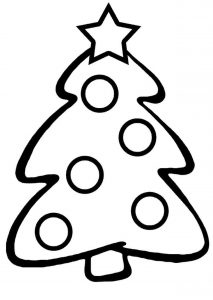 Скачать бесплатно Картинка раскраска елочка новогодняя на сайте WishesCards.ru