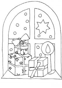 Скачать бесплатно Картинка раскраска на Новый год и Рождество на сайте WishesCards.ru