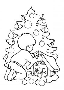 Скачать бесплатно Картинка раскраска на Новый год на окна на сайте WishesCards.ru