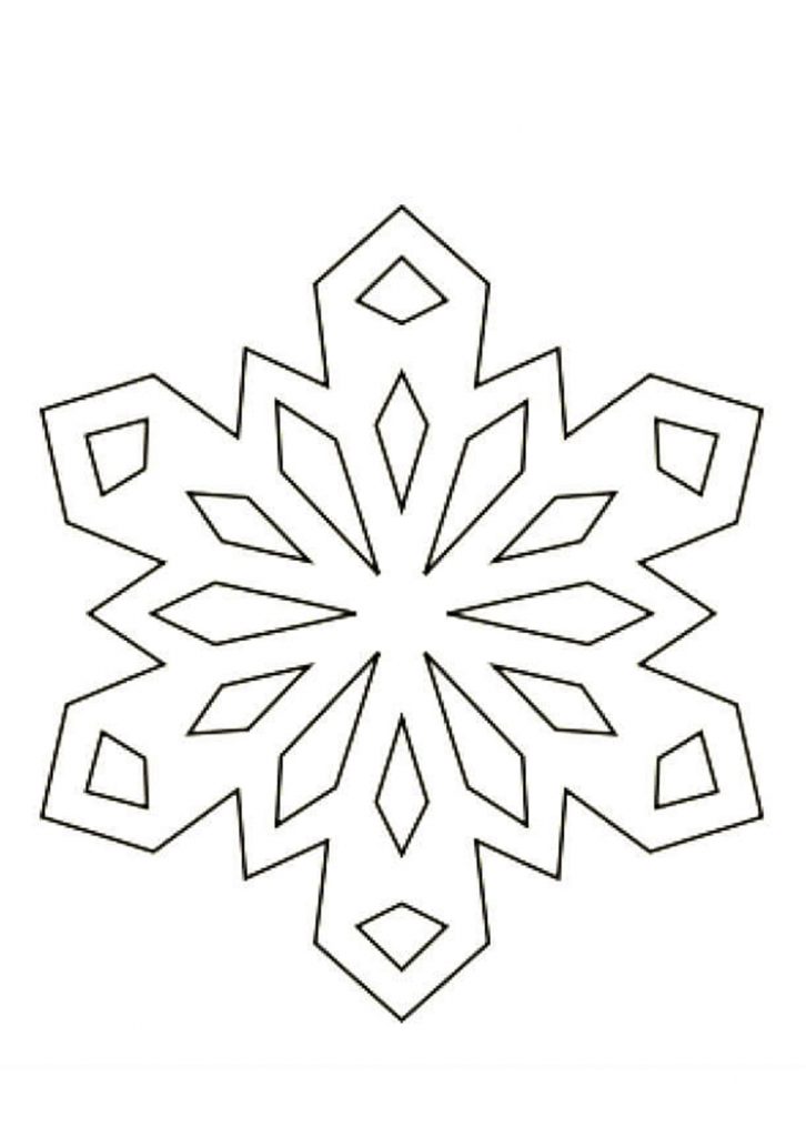 Скачать бесплатно Картинка раскраска снежинок на Новый год на сайте WishesCards.ru