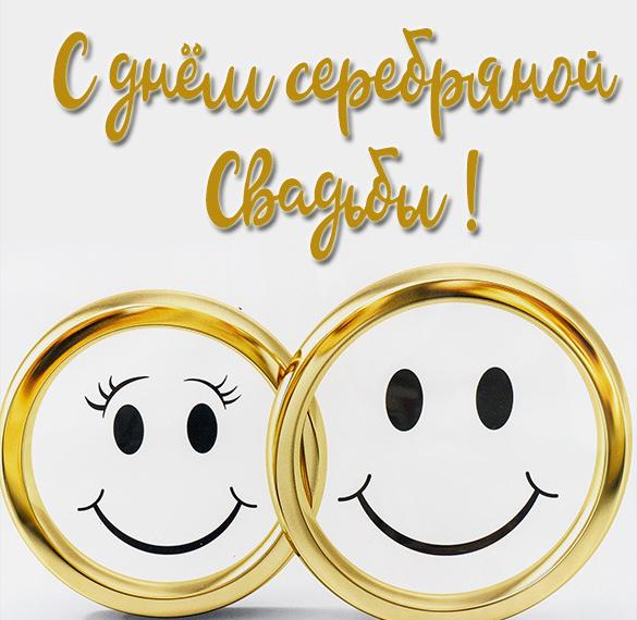 Скачать бесплатно Картинка с днем годовщины серебряной свадьбы на сайте WishesCards.ru