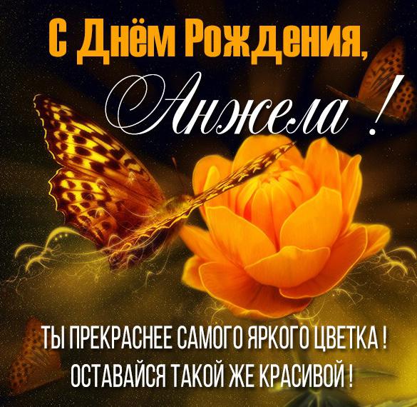 Скачать бесплатно Картинка с днем рождения Анжела женщине на сайте WishesCards.ru