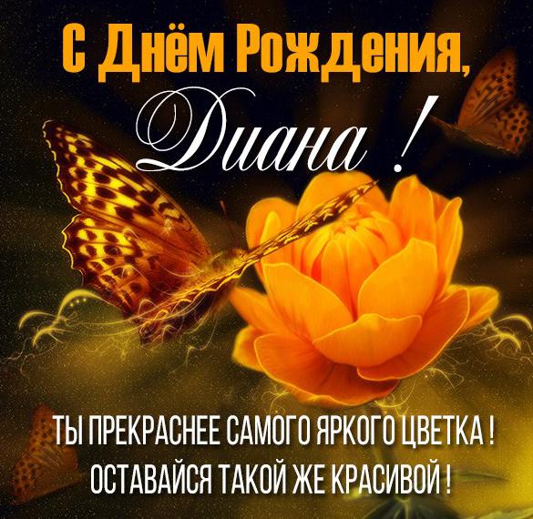 Скачать бесплатно Картинка с днем рождения Диана на сайте WishesCards.ru