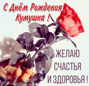 Скачать бесплатно Картинка с днем рождения для кумы на сайте WishesCards.ru