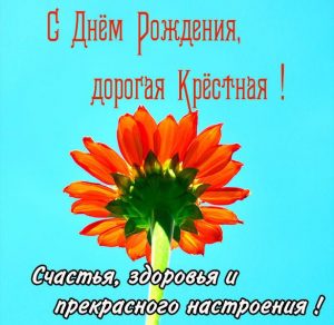 Скачать бесплатно Картинка с днем рождения крестная на сайте WishesCards.ru