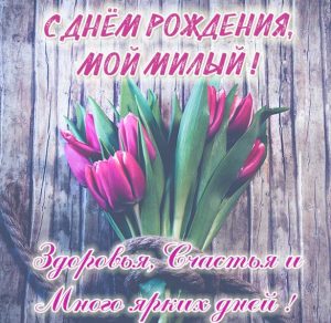 Скачать бесплатно Картинка с днем рождения милый на сайте WishesCards.ru