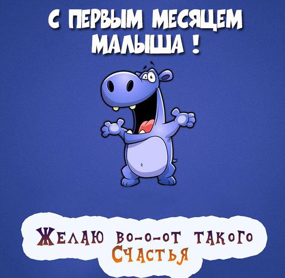 Скачать бесплатно Картинка с днем рождения на 1 месяц на сайте WishesCards.ru