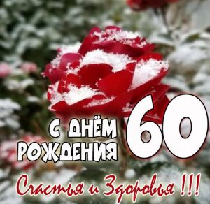 Скачать бесплатно Картинка с днем рождения на 60 лет на сайте WishesCards.ru