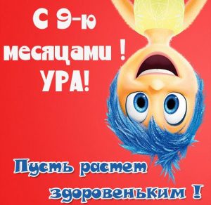 Скачать бесплатно Картинка с днем рождения на 9 месяцев мальчику на сайте WishesCards.ru