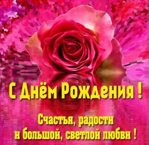 Скачать бесплатно Картинка с днем рождения с нежными цветами на сайте WishesCards.ru