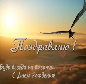 Скачать бесплатно Картинка с днем рождения с птицей на сайте WishesCards.ru
