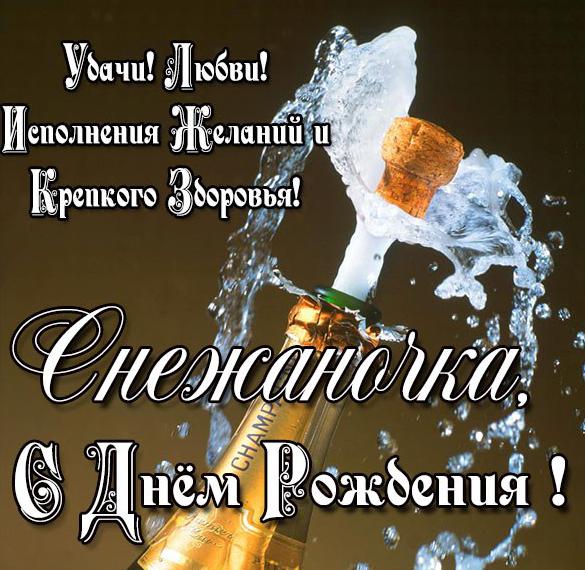 Скачать бесплатно Картинка с днем рождения Снежаночка на сайте WishesCards.ru