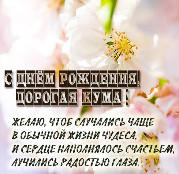 Скачать бесплатно Картинка с днем рождения женщине куме на сайте WishesCards.ru