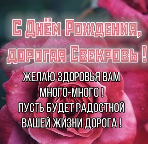 Скачать бесплатно Картинка с днем рождения женщине свекрови на сайте WishesCards.ru