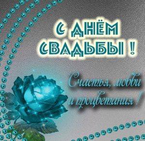 Скачать бесплатно Картинка с днем свадьбы на сайте WishesCards.ru