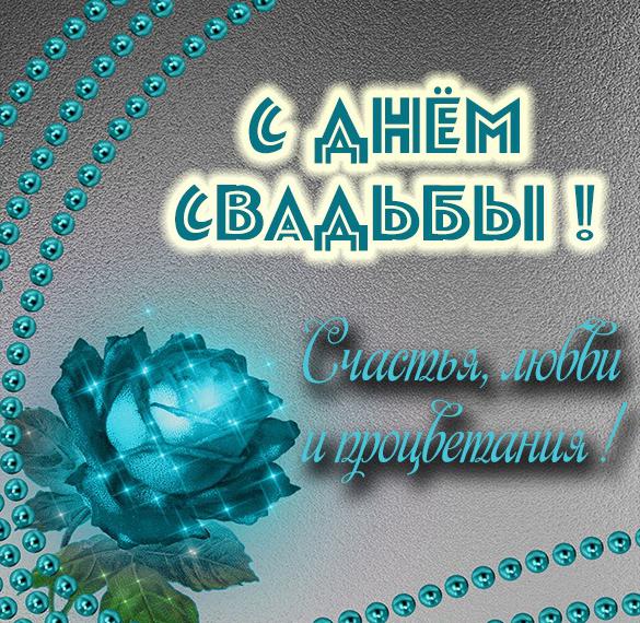 Скачать бесплатно Картинка с днем свадьбы на сайте WishesCards.ru