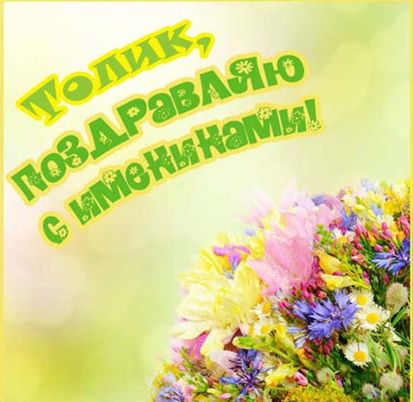Скачать бесплатно Картинка с днем Толика на сайте WishesCards.ru