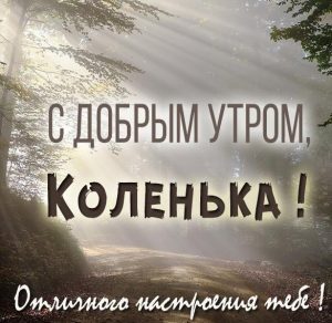 Скачать бесплатно Картинка с добрым утром Коленька на сайте WishesCards.ru