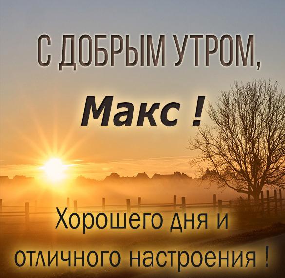 Скачать бесплатно Картинка с добрым утром Макс на сайте WishesCards.ru
