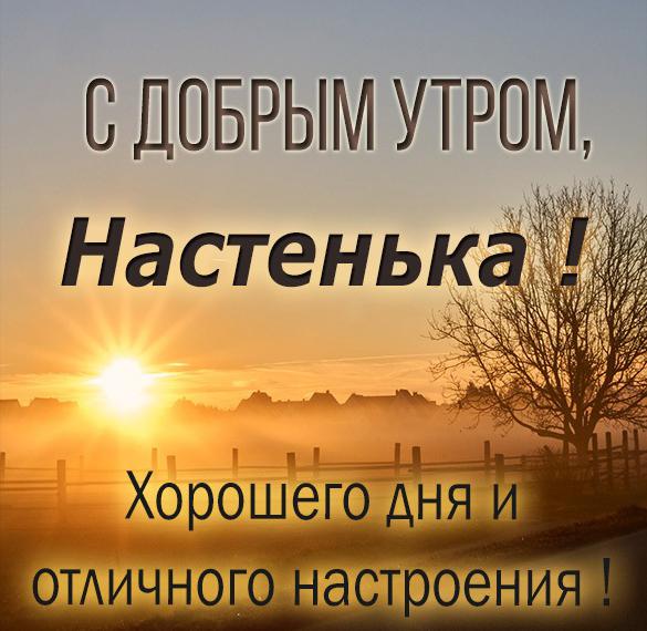 Скачать бесплатно Картинка с добрым утром Настенька на сайте WishesCards.ru