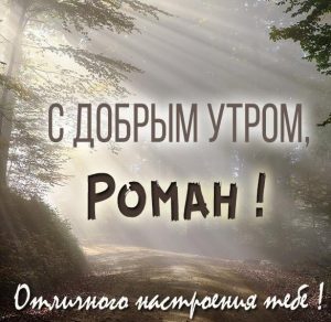 Скачать бесплатно Картинка с добрым утром Роман на сайте WishesCards.ru