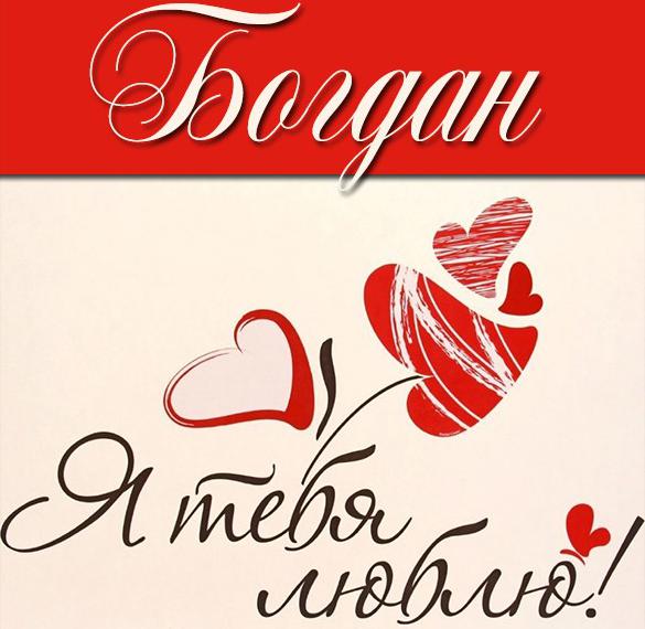 Скачать бесплатно Картинка с именем Богдан я тебя люблю на сайте WishesCards.ru
