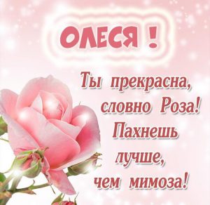 Скачать бесплатно Картинка с именем Олеся на сайте WishesCards.ru