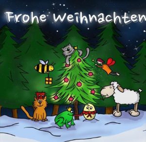 Скачать бесплатно Картинка с католическим Рождеством на немецком языке на сайте WishesCards.ru