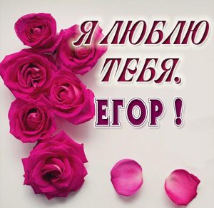 Скачать бесплатно Картинка с надписью Егор я тебя люблю на сайте WishesCards.ru