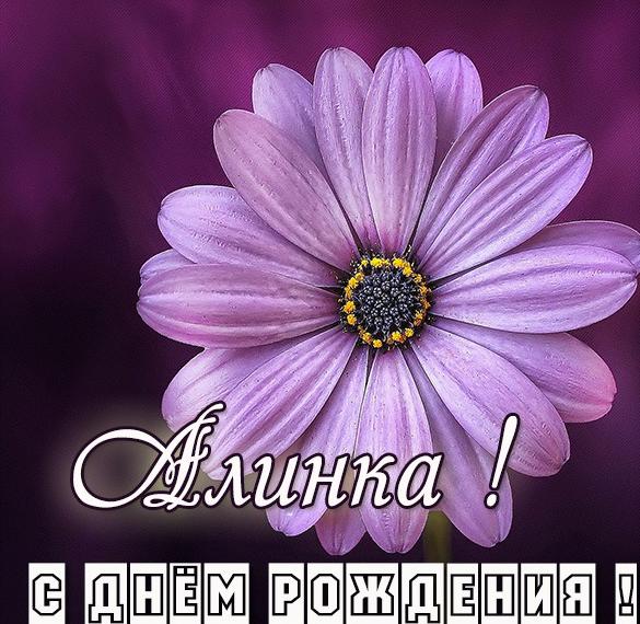 Скачать бесплатно Картинка с надписью с днем рождения Алинка на сайте WishesCards.ru