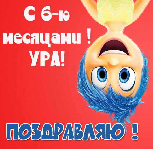 Скачать бесплатно Картинка с полгодиком девочке на сайте WishesCards.ru