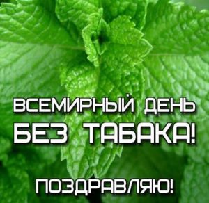 Скачать бесплатно Картинка с поздравлением с днем без табака на сайте WishesCards.ru