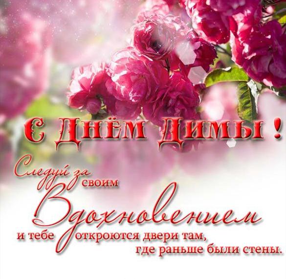 Скачать бесплатно Картинка с поздравлением с днем Димы для Димы на сайте WishesCards.ru