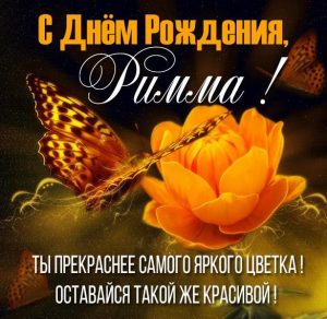 Скачать бесплатно Картинка с поздравлением с днем рождения Римма на сайте WishesCards.ru
