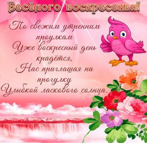 Скачать бесплатно Картинка с пожеланием веселого воскресного дня на сайте WishesCards.ru