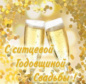 Скачать бесплатно Картинка с ситцевой годовщиной свадьбы на сайте WishesCards.ru