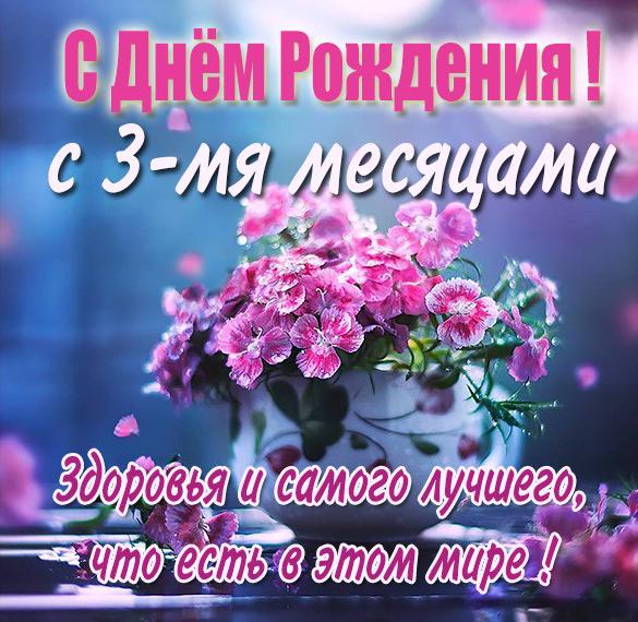 Скачать бесплатно Картинка с тремя месяцами девочке на сайте WishesCards.ru